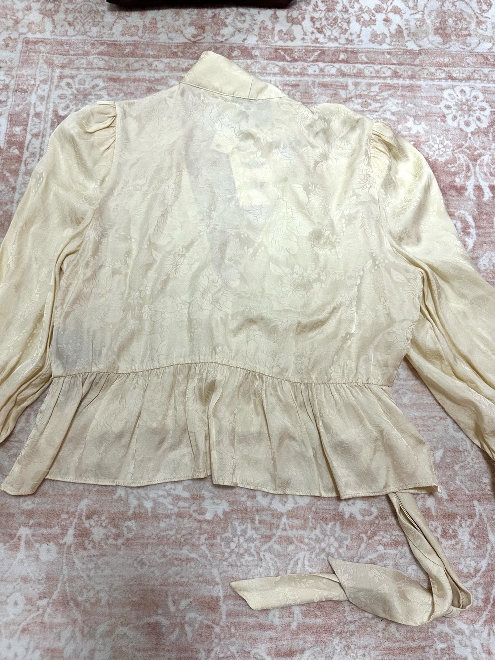 NWT Zara Satin Jacquard Blouse - Picture 12 of 12